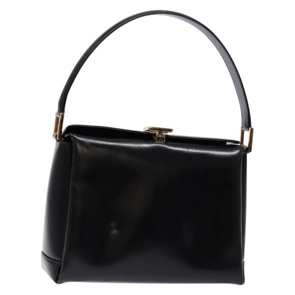 GUCCI Hand Bag Leather Black Gold 000 1448 000 1448 - Picture 1 of 16